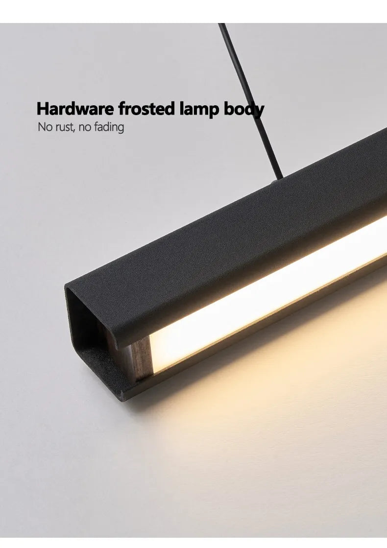 Esszimmerlampe Küchenleuchten Wort lange Restaurant Kronleuchter moderne minimalistische Bürolampen Nordic Bar Insel Kronleuchter.