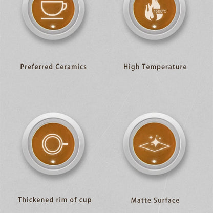 MUVNA Coffee and tea tools Cups 280ml/for Latte,Hot Tea,Cappuccino,Mocha,Cocoa,White/Cup and Saucer Set/Ceramic Latte Coffee Cup.