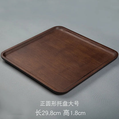 Heavy Bamboo Tray Rectangular Home Living Room Tea Tray BBQ Plate Fruit Snacks Bread Tray