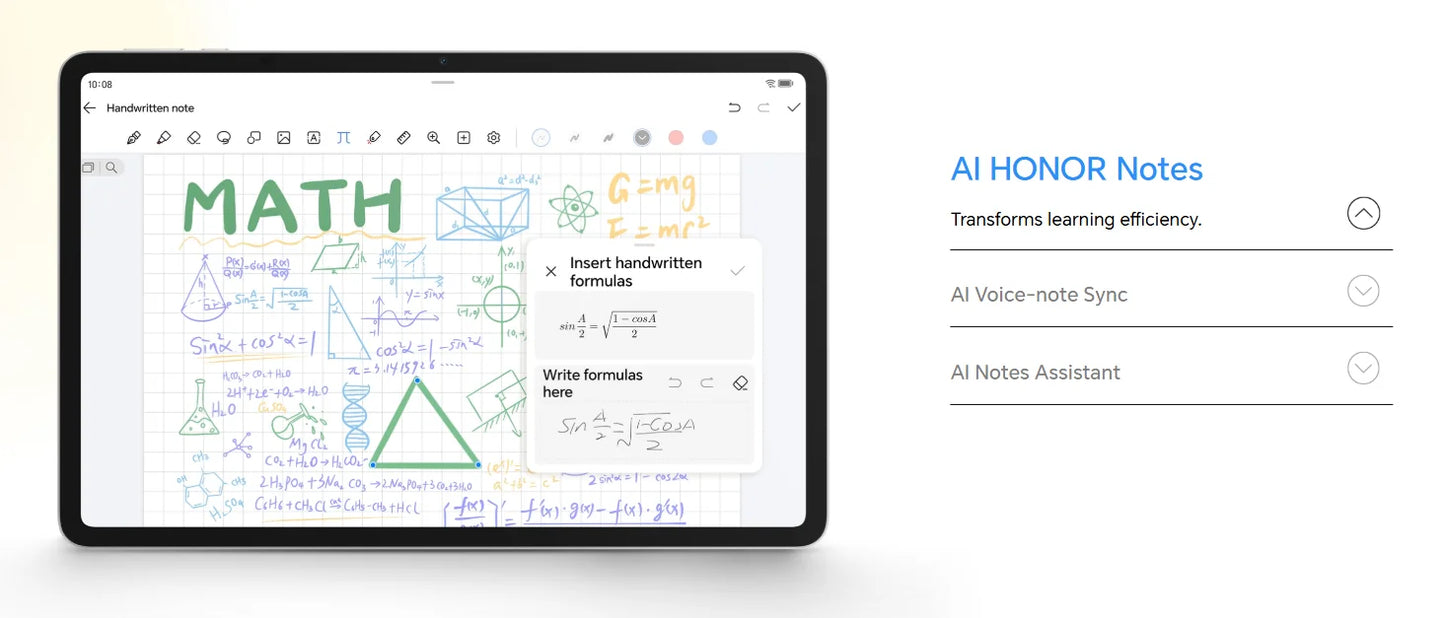 HONOR Pad 10 Tablet 8GB+256GB,12.1-inch 120Hz 2.5K(2560*1600) Display,Snapdragon 7 Gen 3 10100mAh Battery,MagicOS 9.0 (Android 15),8MP camera,WIFI 6,Bluetooth 5.3
