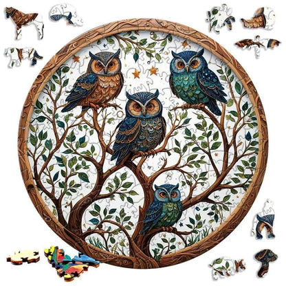 Medium Difficulty Jigsaws for Kids Adult Animal Puzzle Wood Beautiful Bird Owl Cat Wooden Puzzle Home Deco Holiday Gifts.