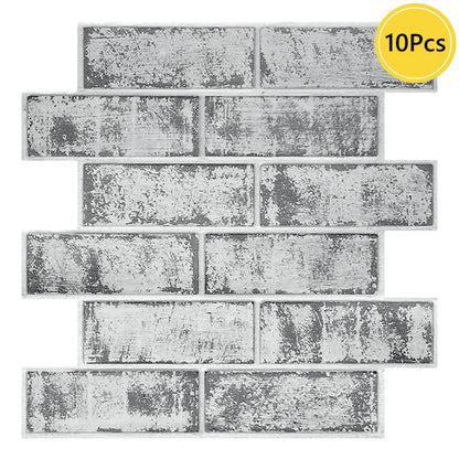 1/10pcs 3D Wall Sticker Self-adhesive Faux Brick Wall Panel Peel and Stick Kitchen Tile Backsplash Bathroom Wall Tile Sticker