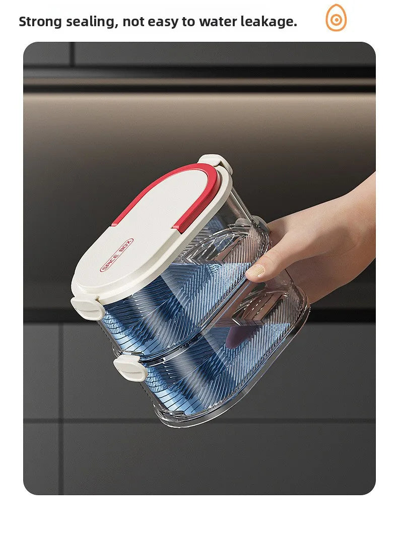 Portable Storage Box Onion Ginger and Garlic Seasoning Jar Can Be Stacked Sealed Storage Jar Packaging Fresh-keeping Box.