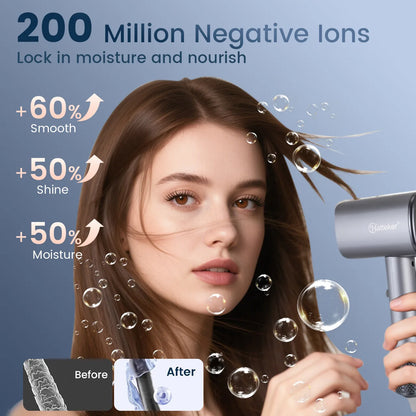 Hatteker 3200W Portable Hair Dryer 3 Temperature Settings Home Use Hotel Salon Professional Electric Blow Dryer for Travel