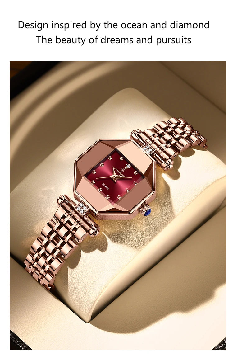 POEDAGAR Luxury Brand Women Watch Stainless Stain Waterproof Quartz Watches For Woman Fashion Simple Rose Gold Ladies Watch Gift.