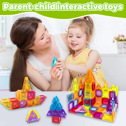 Magnetic Building Blocks Construction Sets Mini Size DIY Montessori Sensory Educational Magnets Toys For Boys Girls Kids Gift.