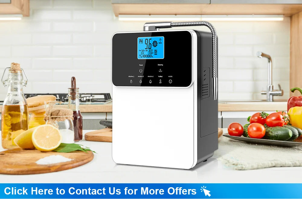 CAWOLO 11 Plates Platinum Coating Alkaline Water Ionizer Machine Household PH 4.5~10.5 Alkaline Acid Water Ionizer for Home.