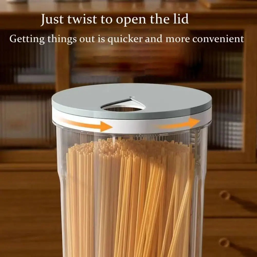 Large Capacity Noodle Container Convenient To Use Grain Storage Box Sealed Cans Transparent Moistureproof.