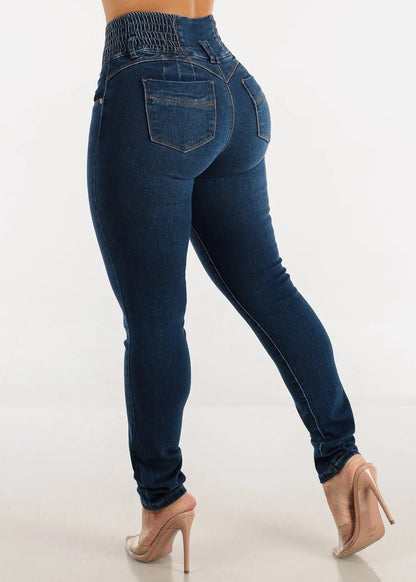 Jeans-Bleistifthose für Damen, 2025, dünne Hose, hohe Taille, Stretch, gewaschen, Distressed-Taschen, Knöpfe, Vintage-Denim, Streetwear.