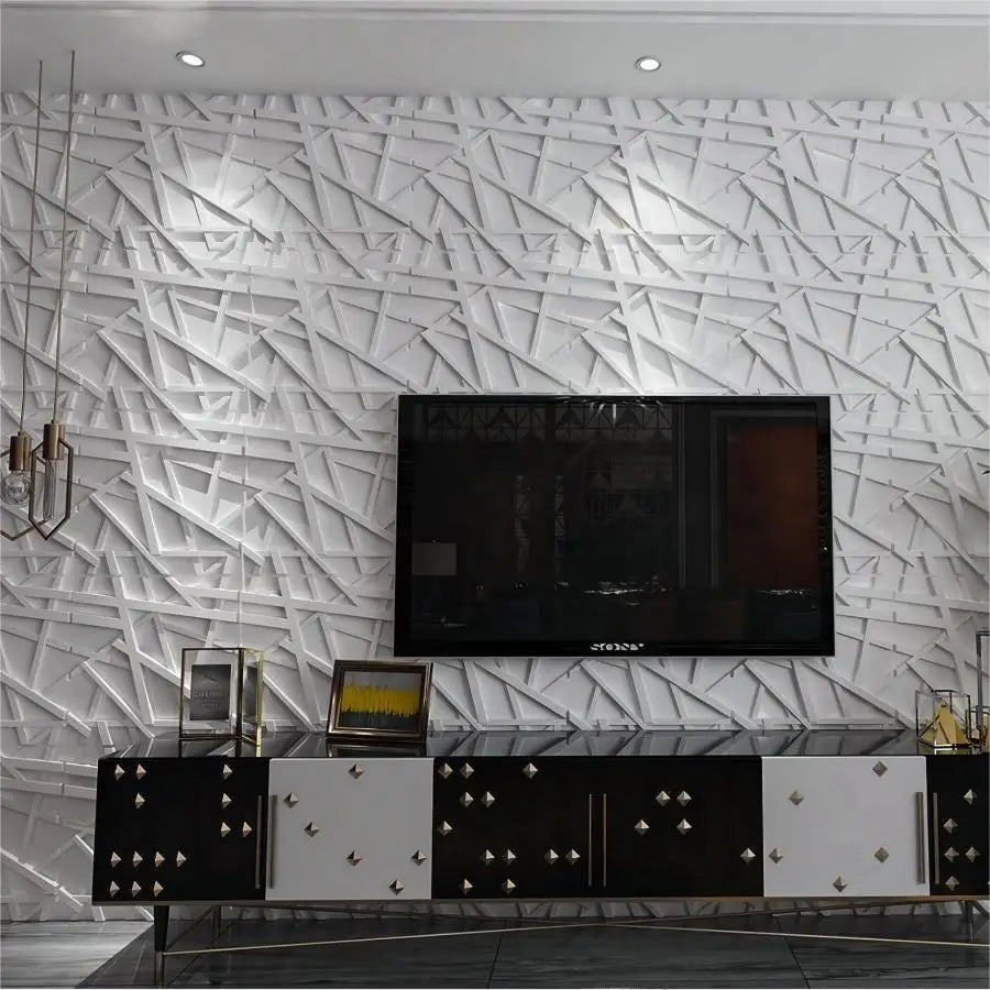 12/20/30pcs 3D pvc wall panels for indoor wall decoration, for living room hall bedroom hotel office,including tape
