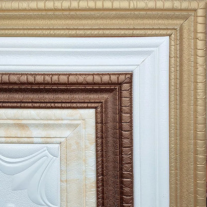 Decorative waterproof and mildew proof 2.3m skirting board 3D pattern self-adhesive wallpaper living room wall sticker