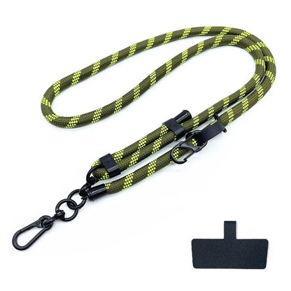 Phone Lanyard Adjustable 1 Cm Diameter Outdoor Universal Case Crossbody Shoulder Card Neck Cord Clip Hang Anti-lost Wrist Strap.