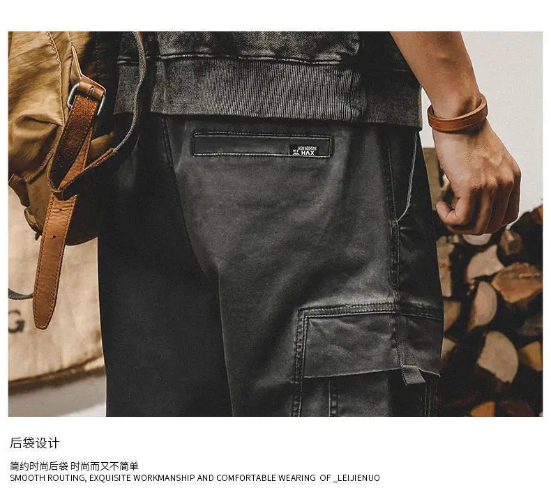 ARENS Techwear Cargo Pants Men Black Cargo Trousers Male Vintage Japanese Streetwear Hip Hop Pockets Casual Safari Style Loose