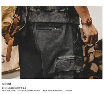 ARENS Techwear Cargo Pants Men Black Cargo Trousers Male Vintage Japanese Streetwear Hip Hop Pockets Casual Safari Style Loose