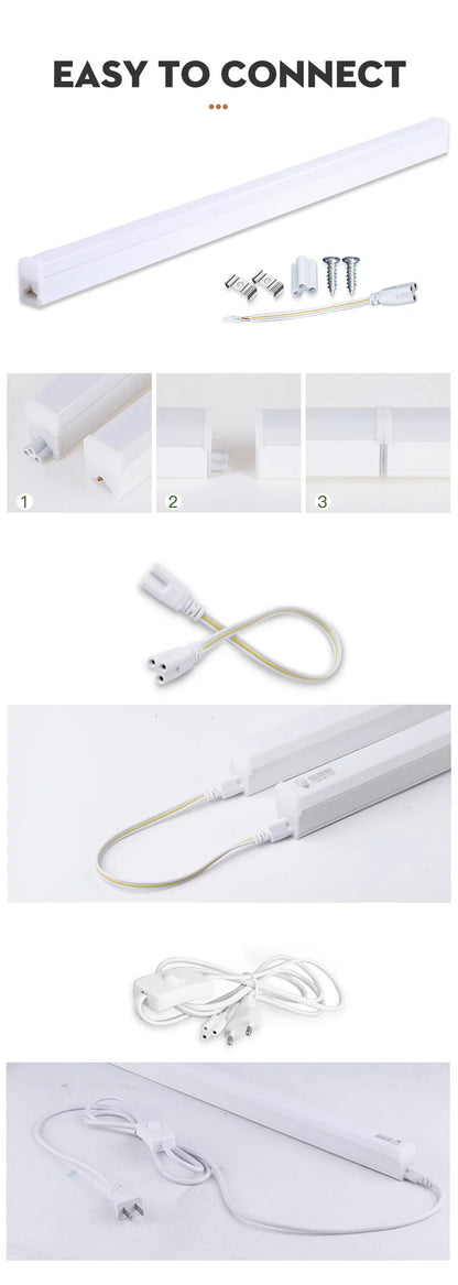 Dimmable Led Light Tube with Remote`Control Home 110-220V Ceiling Fixture LED Light Bar for Kitchen Garage Bedroom Cabinet light.