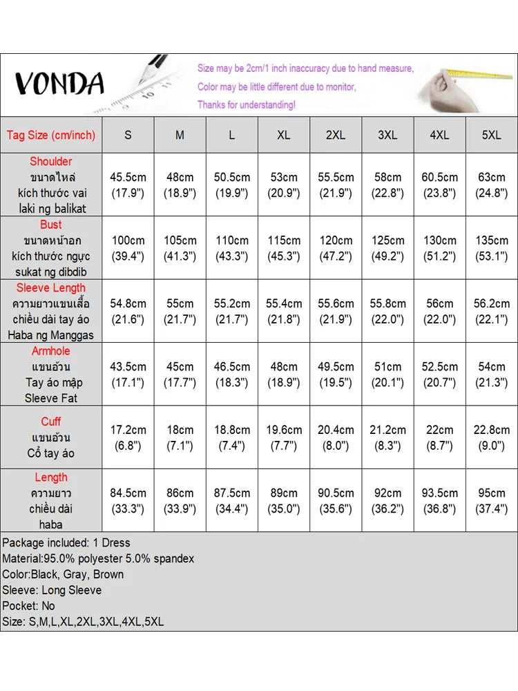 Plus Größe 5XL VONDA Frauen Hoodies Sweatshirts Mode Patchwork Kausalen Revers Kragen Gefälschte Zwei Stück Sweatshirts Lose Lange Jumper.