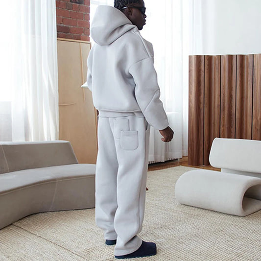 High Street Gothic Einfarbig Sweatshirt Anzug Punk Harajuku Vintage Hip Hop Rock Tasche Casual Streetwear Y2K männer Jogginghose.