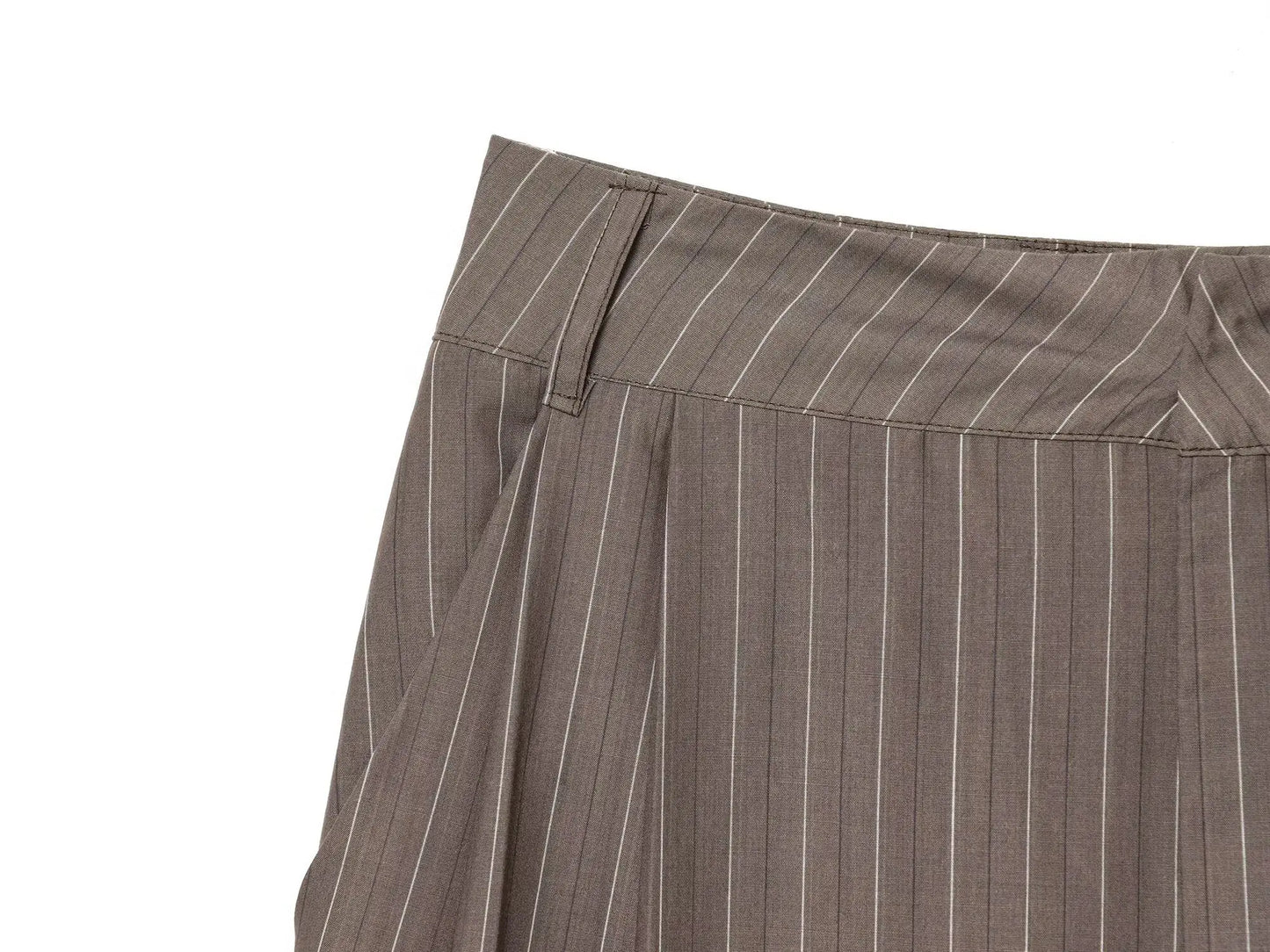 KONDALA Women Elegant Striped Blazer Suit Slim Button Blazer or Wide-leg Pants 2025 Spring Fall Fashion Mujer Commute Pants Set.