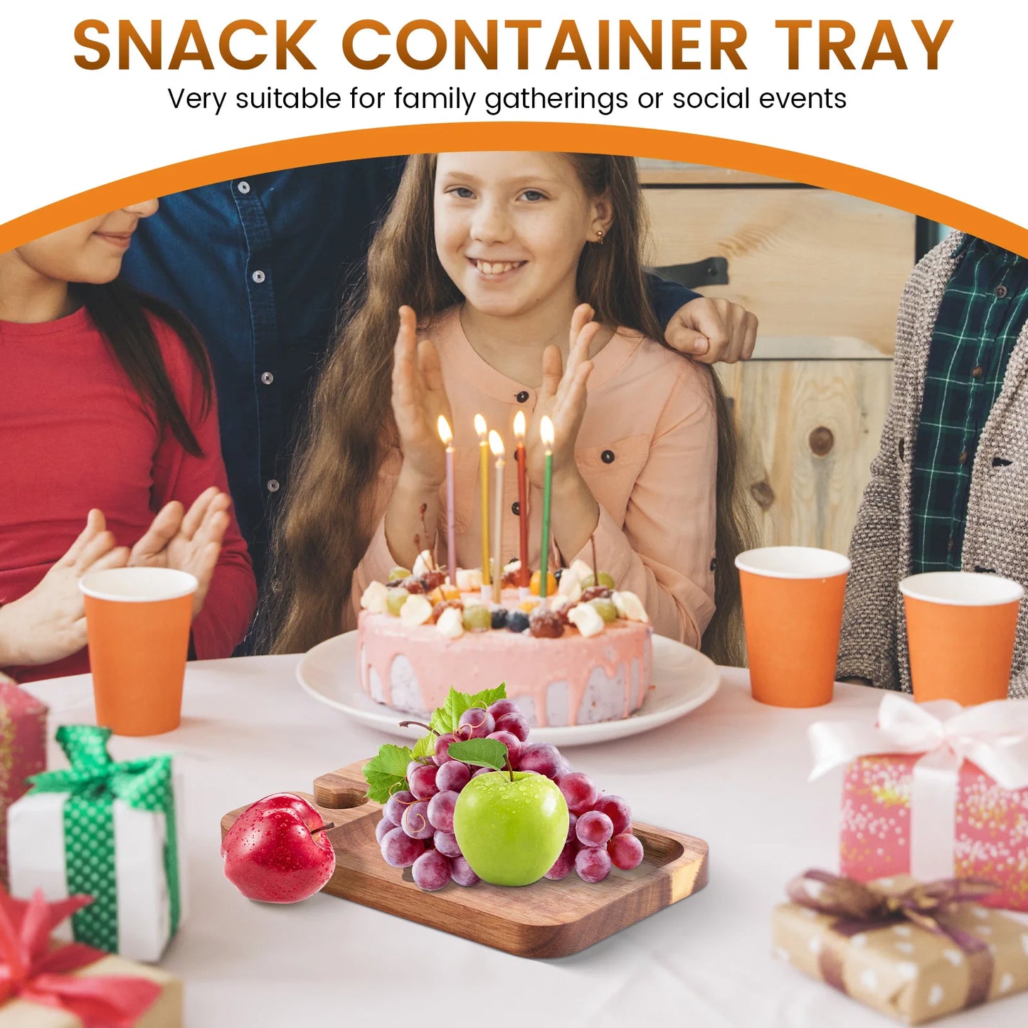 Wood Appetizer Plates With Wine Glass Holder Wine Appetizer Plates Wood Charcuterie Boards for Wine Party Housewarming Party.