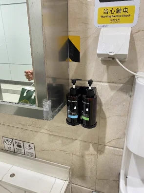 Keine Bohren an der Wand – automatischer Seifenspender, Shampoo- und Duschgel-Spender-Set, Händedesinfektionsbox-Design für die Organisation im Badezimmer