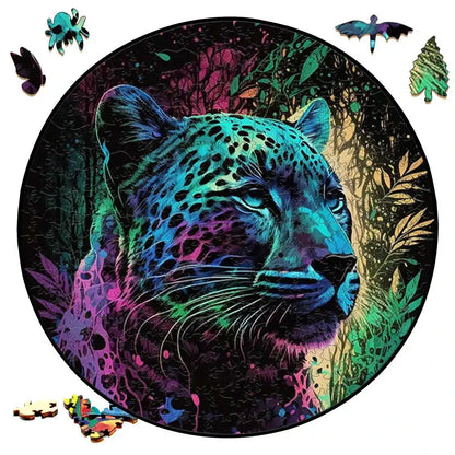 Deer in The Forest Wooden Puzzle Unique Shape Animal Puzzle Adult Relaxation Gift Exquisite Boxed Set with Decorative Artworks.