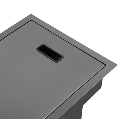 Verstecktes Küchenspüle, schwarz eingebettetes Arbeitsplattenwaschbecken, unsichtbares Waschbecken für die Küche, Bar, platzsparendes, verstecktes Badezimmerwaschbecken für Küchen