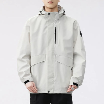 Sports Jacket for Boys 2025 New Loose Casual Hooded for Spring Autumn Solid Color Windproof Waterproof.