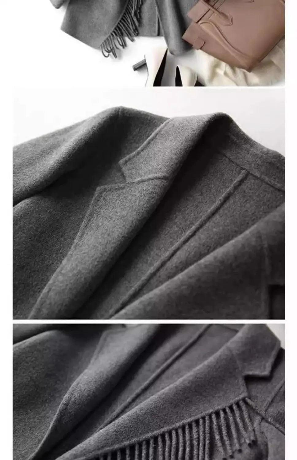 2025 neue Herbst Winter Wolle Mantel Frauen Windjacke Jacke Baumwolle Oberbekleidung Quaste Woolen Anzug Kleidung Weibliche Strickjacke.