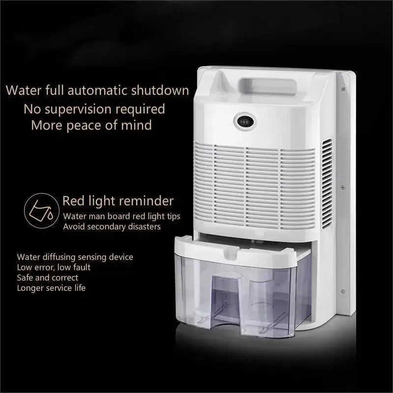 Dehumidifier and Air Purifier 2 in 1 Moisture Absorber Household Mute Bedroom Basement Remote Control Timing External Water Pipe.