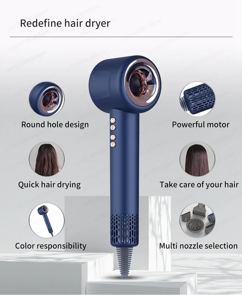 220V 1600W Super Hair Dryer Leafless Hair dryer Personal Hair Care Styling Negative Ion Tool Constant Anion Electric Hair Dryers