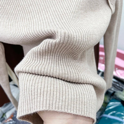 2025 weibliche Casual Pullover Herbst Winter Sexy Aushöhlen Frauen Pullover Schlank Vintage Jumper Weiche Warme Pull Gestrickte Pullover Tops