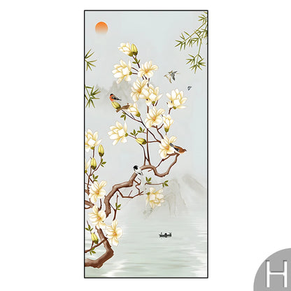 Chinese Simple Ink Art Canvas Poster Flower And Bird Wall Painting Prints Pictures Bedroom Corridor Living Room Decoration Mural