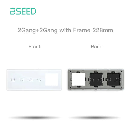 BSEED Wifi 1/2/3Gang Touch Smart Switches Funktion Teile Tuya Smart Leben App Kompatibel EU Buchse glas Front Panels Ersatzteile.