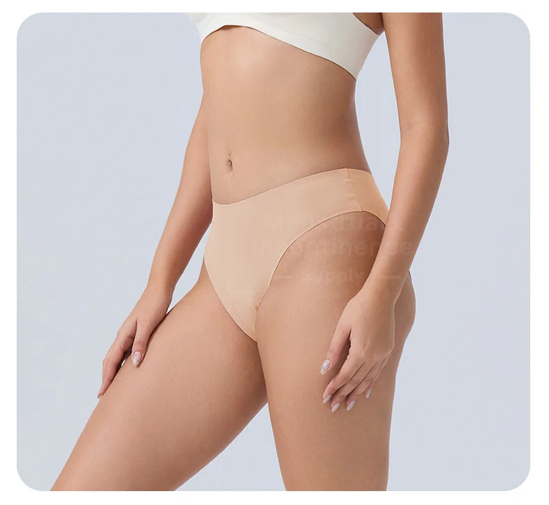 Seamless Menstrual Period Panties 4- Layer Leakproof Protection Women Period Panties Heavy Absorbency Breathable Reusable.