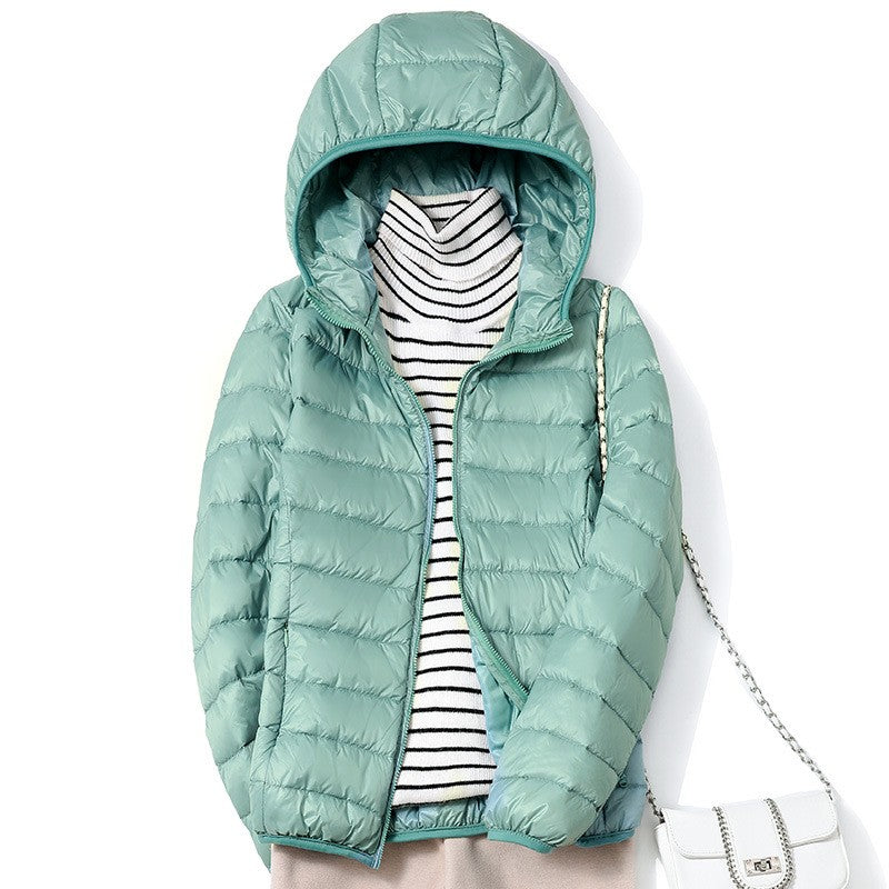 13 Farbe Neuankömmlinge Frauen Mode kurze ultraleichte dünne packbare Puffer Jacken weibliche süße Stil koreanische Daunen mäntel.