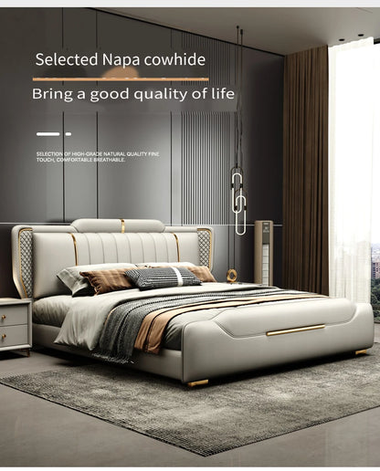 Doppel Full Size Bett rahmen Whitr großes modernes Design Kopfteil Bett Königin Schlafzimmer Luxus Muebles Para Dormitorio nordischen Möbel