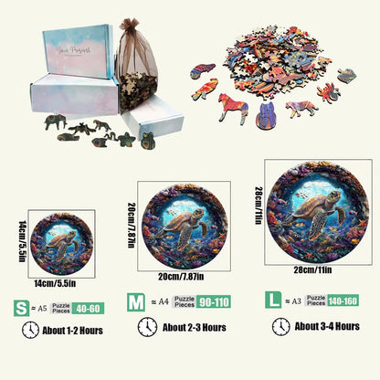 Giraffe Wooden Animal Puzzle Medium Difficulty Wood Jigsaws for Kids Adults Dragonfly Jigsaw Interesting Intelligent Toys.