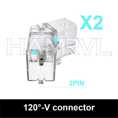 Hexagon Light Adjustable Suspension Rope and Splicing Connector All Copper 2Pin V/Y/L/T/I Cable LED Tube Lamp for Garage Ceiling