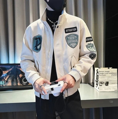 Male Bomber Jackets Stand Collar Short Korean Reviews Many Original Brands Men's Quilted Padded Coats Winter Casual Stylish Work.