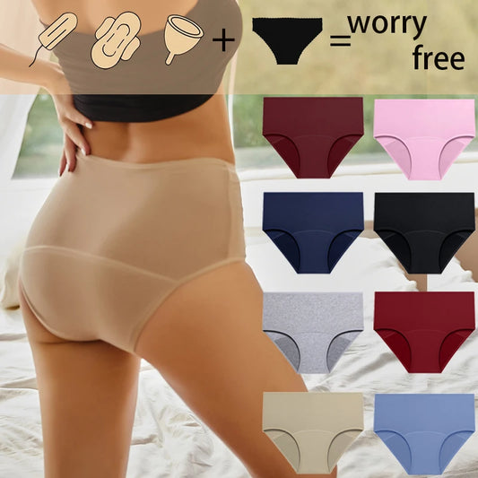 Women's Menstrual Panties High Waisted 5-layer Physiological Periods Pants Ultra Intimates Female Underwear Breathable Lingerie.