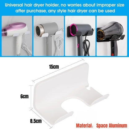 Universal Haar Trockner Halter Bad Haarglätter Stehen Nagel Kostenloser Wand Regale Zimmer Lagerung Rack Wand-montiert Hause Regal