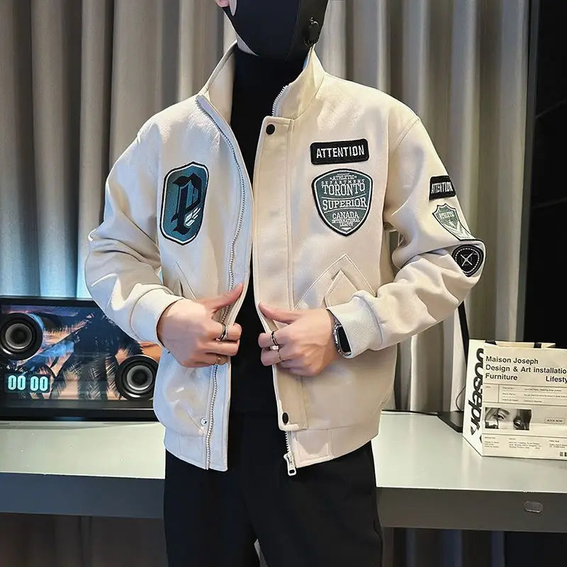 Male Bomber Jackets Stand Collar Short Korean Reviews Many Original Brands Men's Quilted Padded Coats Winter Casual Stylish Work