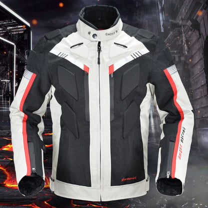 GHOST RACING Motorcycle Racing Jacket Man Waterproof Dirt Bike Pants Set With Protection Racing Suit Motocross Jacket Motor Suit.