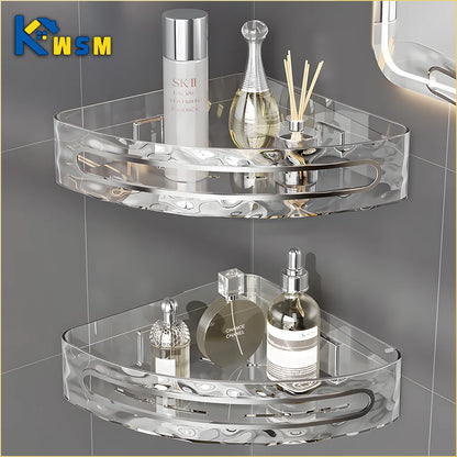 2PCS Badezimmer Regale Küche Lagerung Organizer Kunststoff Shampoo Rack Dusche Regal Bad Zubehör Kein Bohrer Regal