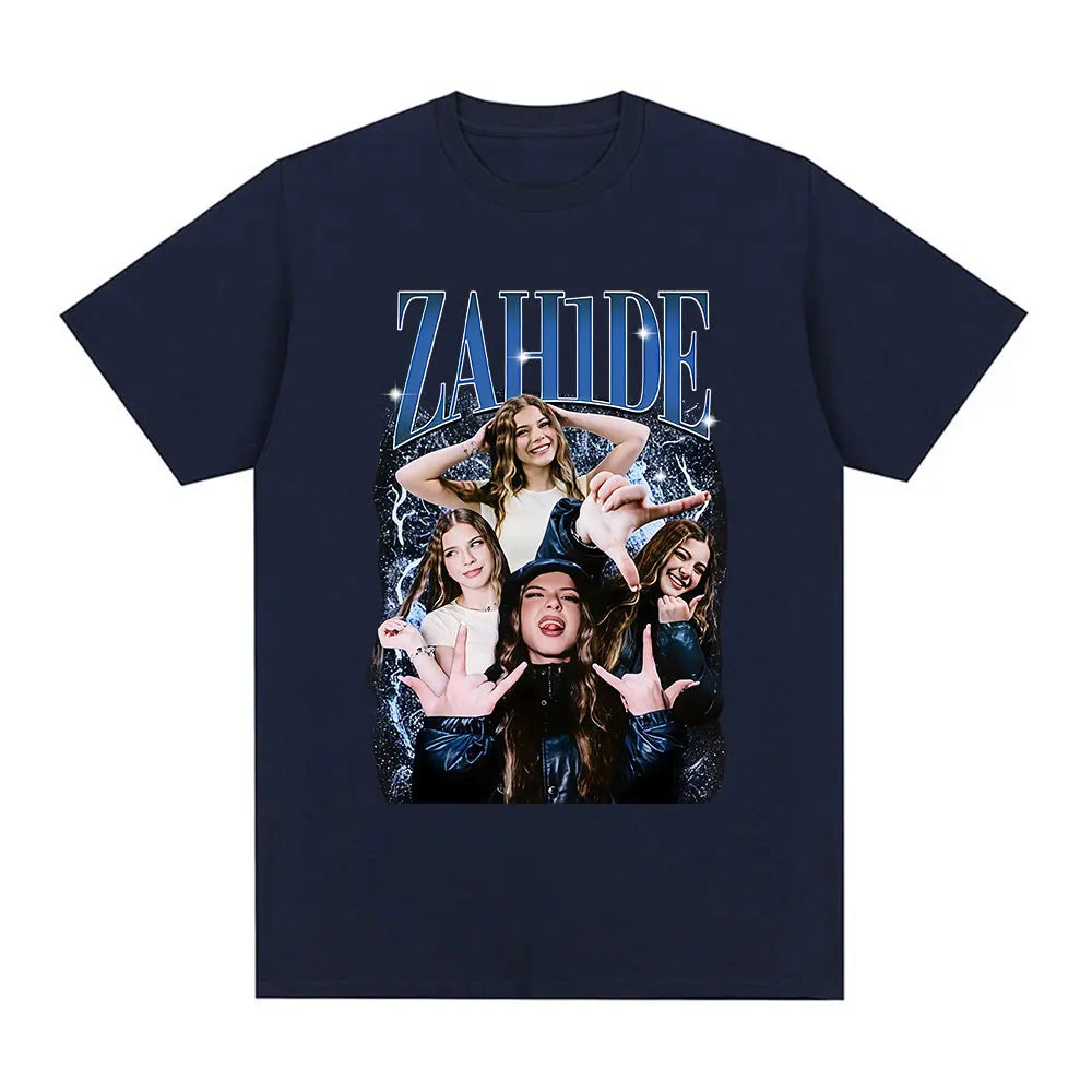 Zahide Merch Graphic Print T-shirt Men Women Fashion Hip Hop T Shirts Cotton Casual Oversized Short Sleeve T-shirts Streetwear.