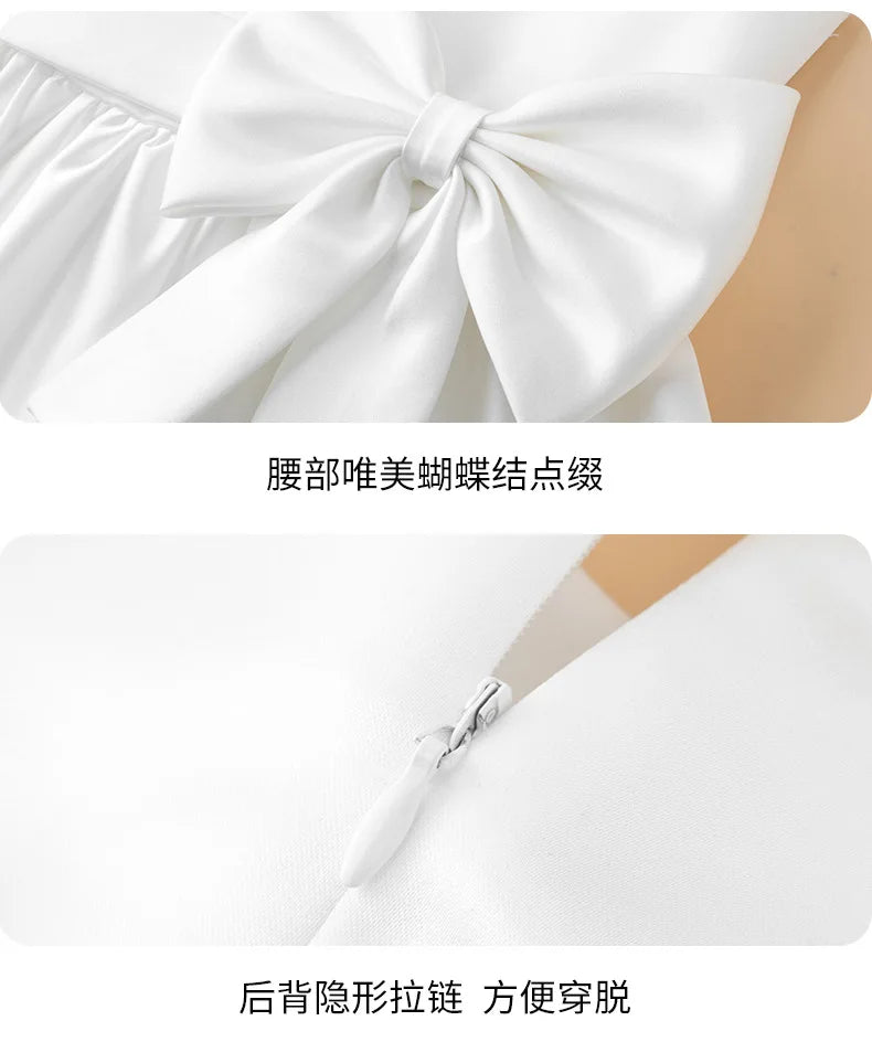 Prinzessin Mädchen Weißes Luxuskleid Blumenmädchen Hochzeitskostüm Größe 110-170 Weibliche Party Bühnenkleidung Kleider.