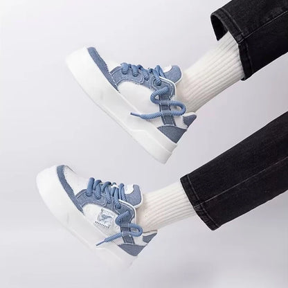 Autumn New Thick Soled Pink Women's Shoes, Wide Toe Versatile Casual Shoes, Round Toe Height Increasing Fashionable Board Shoes.