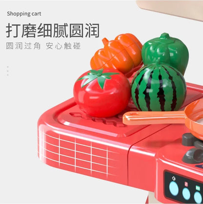 Children's Home Cooking Simulator Kitchen Set Kitchen Girls Cooking Spray Dining Table Toys Christmas Gifts