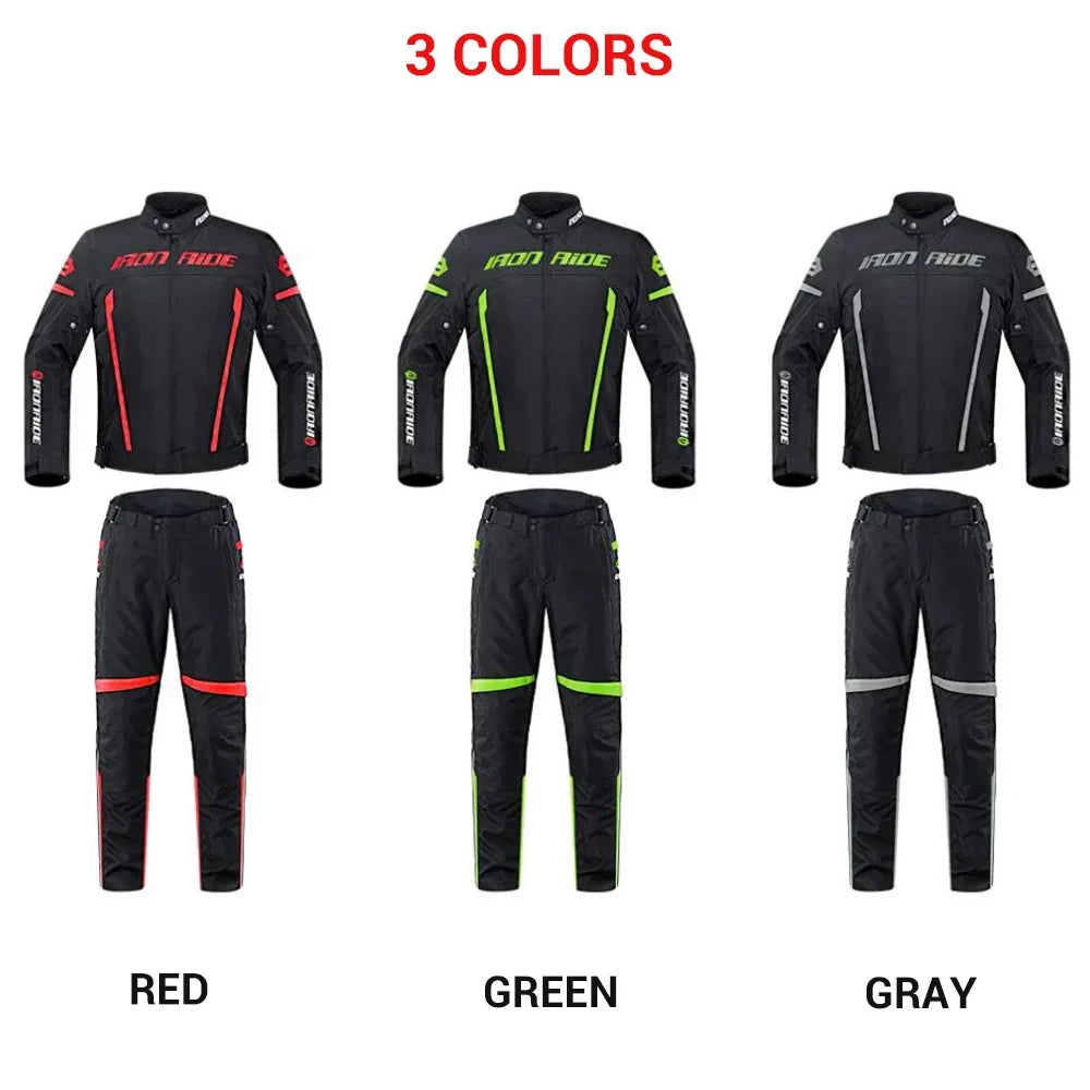 Motorcycle Jacket Waterproof Motorcross Jacket Pants Moto Jacket Windproof Riding Motorbike Clothes With Protective Gear M-3XL.