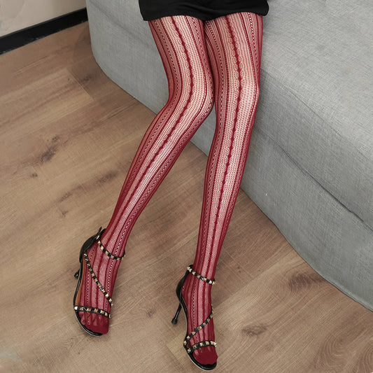 Tights Nylon Stretch Pantyhose Non Slip Stocking Slimming Stripes Legwear Women Party Daily Wear Stockings Hosiery